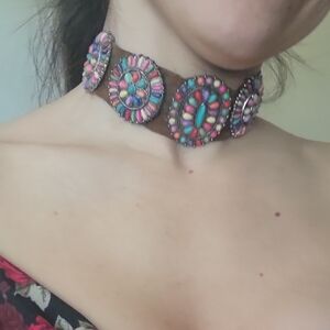 Colorful Beaded Choker Necklace